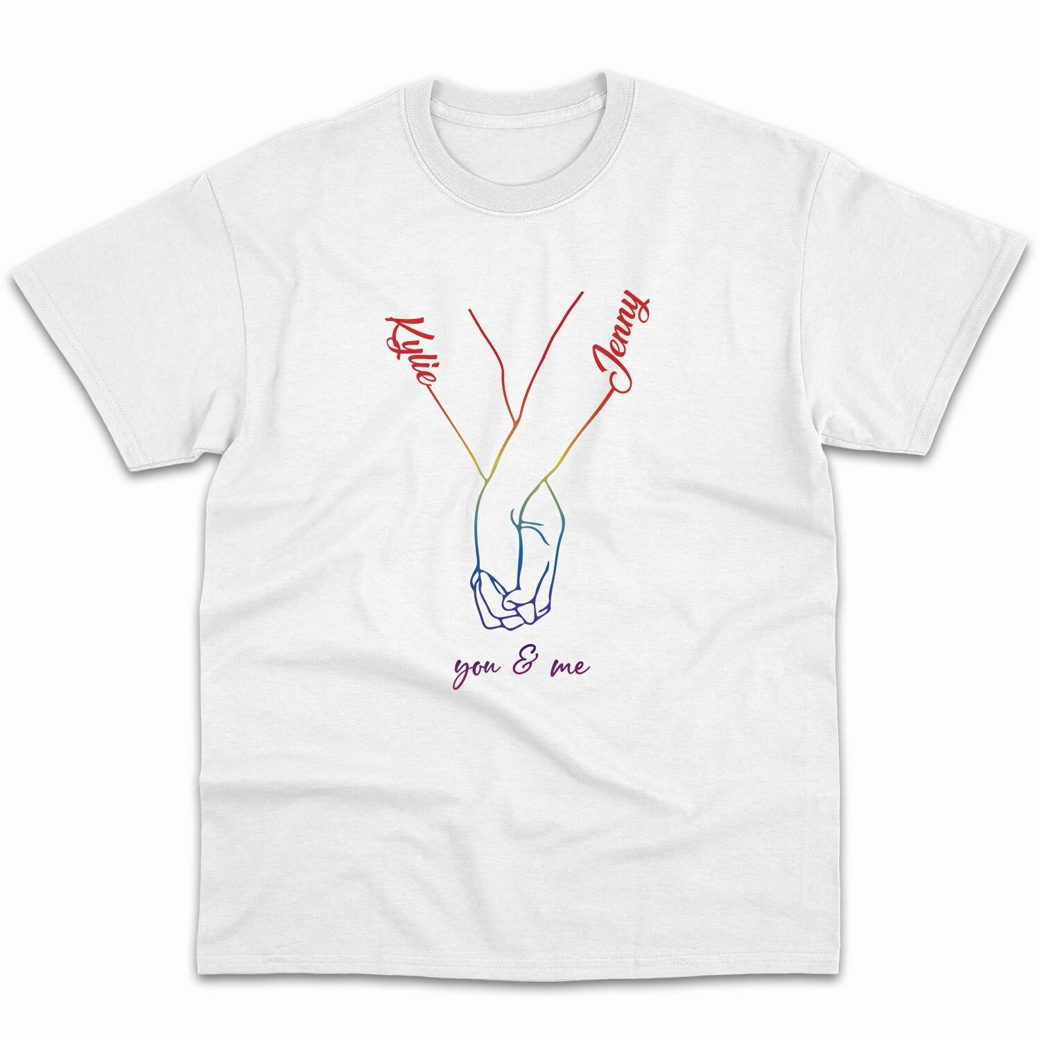You & Me - Personalized Anniversary or Valentine's Day gift for LGBT couple - Custom Tshirt - Elizabeth Fashions