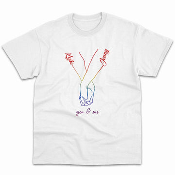 You & Me - Personalized Anniversary or Valentine's Day gift for LGBT couple - Custom Tshirt - Elizabeth Fashions