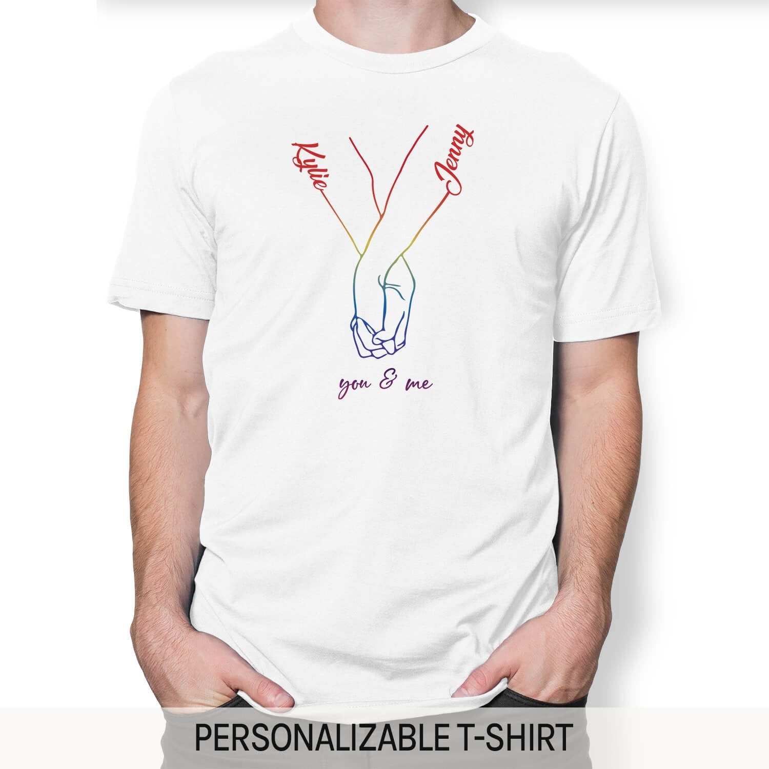 You & Me - Personalized Anniversary or Valentine's Day gift for LGBT couple - Custom Tshirt - Elizabeth Fashions