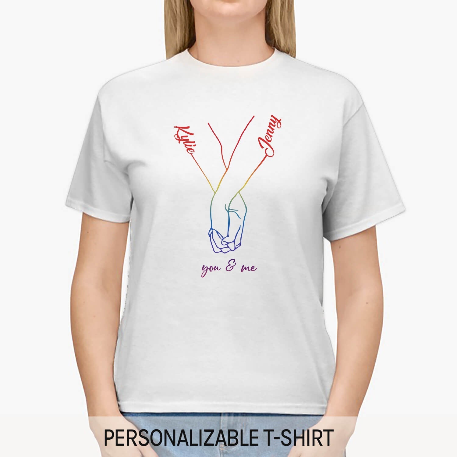 You & Me - Personalized Anniversary or Valentine's Day gift for LGBT couple - Custom Tshirt - Elizabeth Fashions