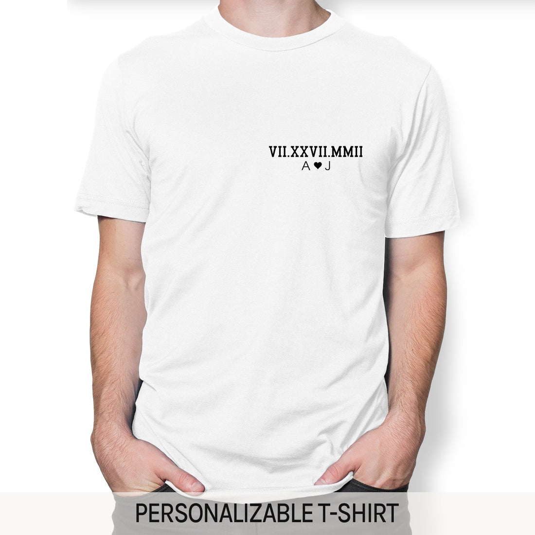 Roman Numerals Shirt - Personalized Anniversary or Valentine's Day gift for Husband or Wife - Custom Tshirt - Elizabeth Fashions