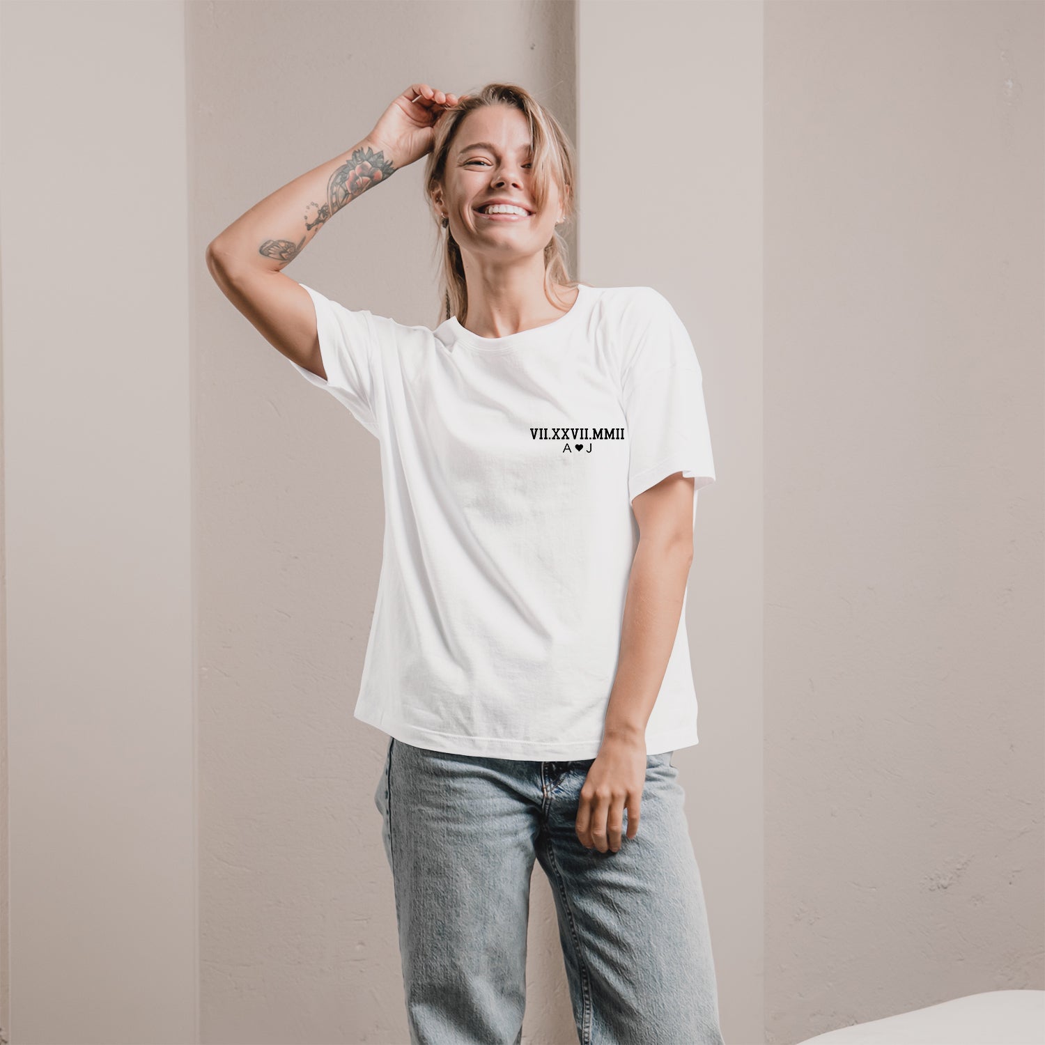 Roman Numerals Shirt - Personalized Anniversary or Valentine's Day gift for Husband or Wife - Custom Tshirt - Elizabeth Fashions