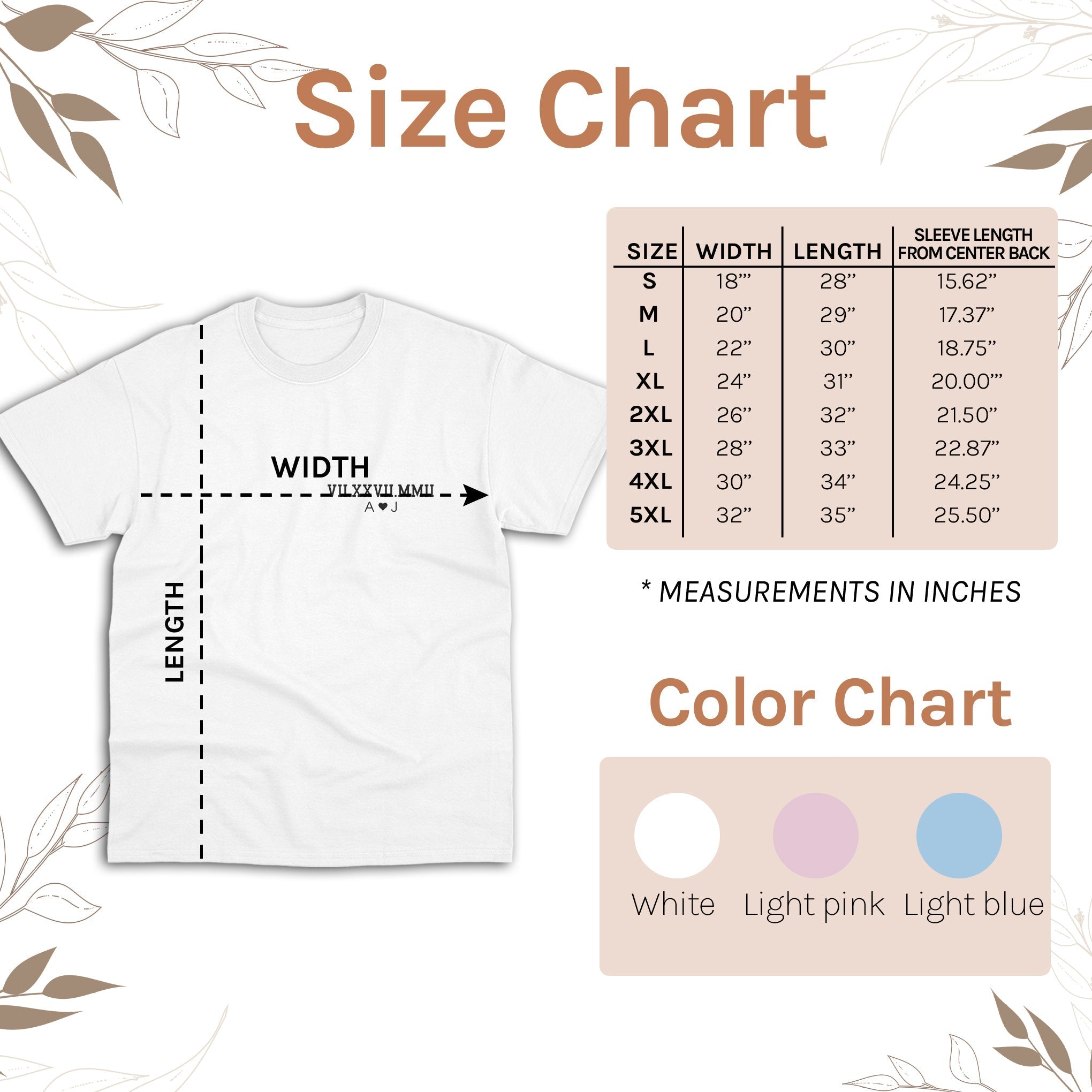 Roman Numerals Shirt - Personalized Anniversary or Valentine's Day gift for Husband or Wife - Custom Tshirt - Elizabeth Fashions