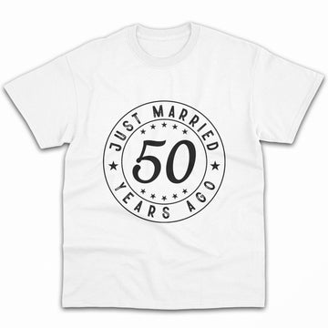 Just Married - Personalized Anniversary or Valentine's Day gift for Husband or Wife - Custom Tshirt - Elizabeth Fashions