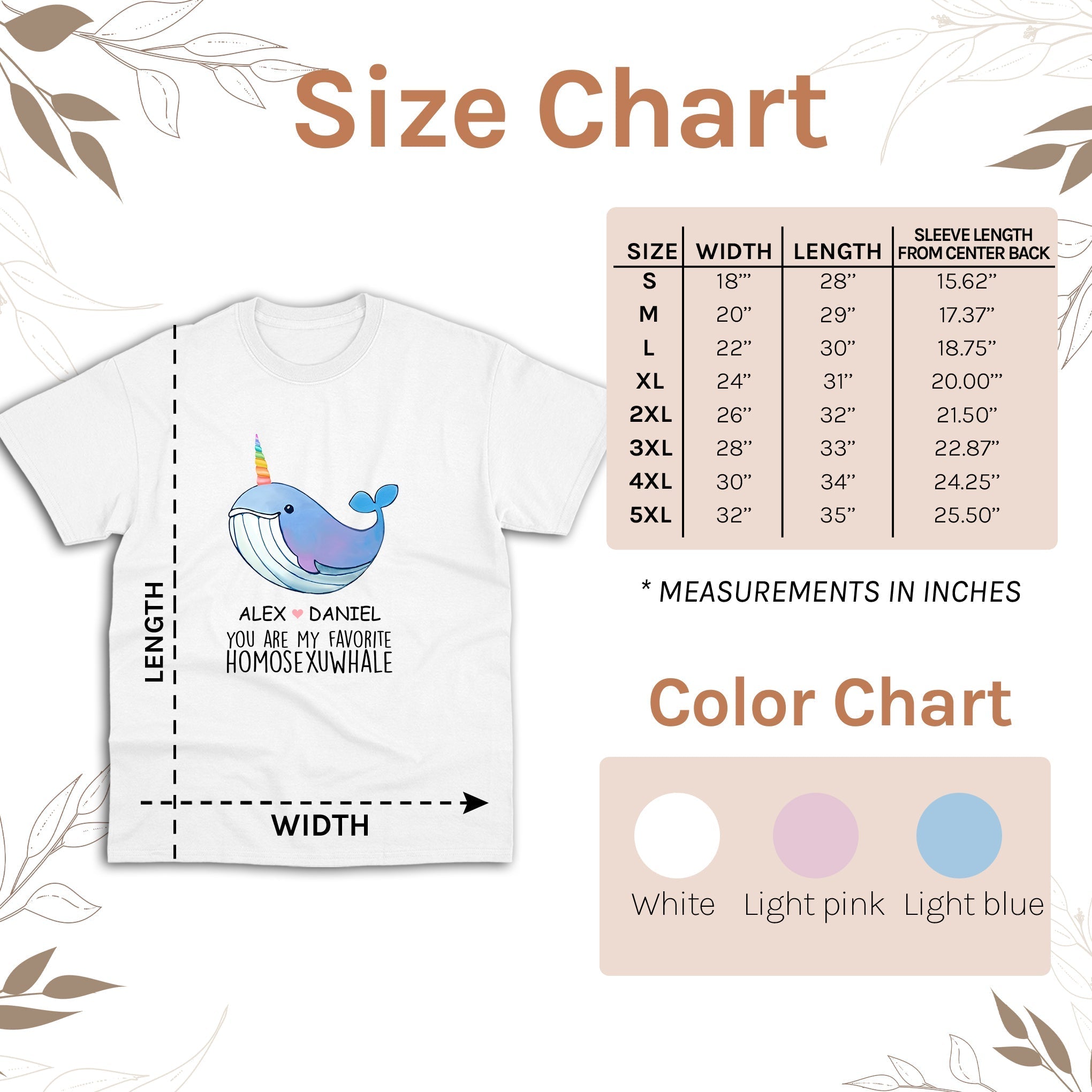 You Are My Favorite Homosexuwhale - Personalized Anniversary or Valentine's Day gift for him for her - Custom Tshirt - Elizabeth Fashions