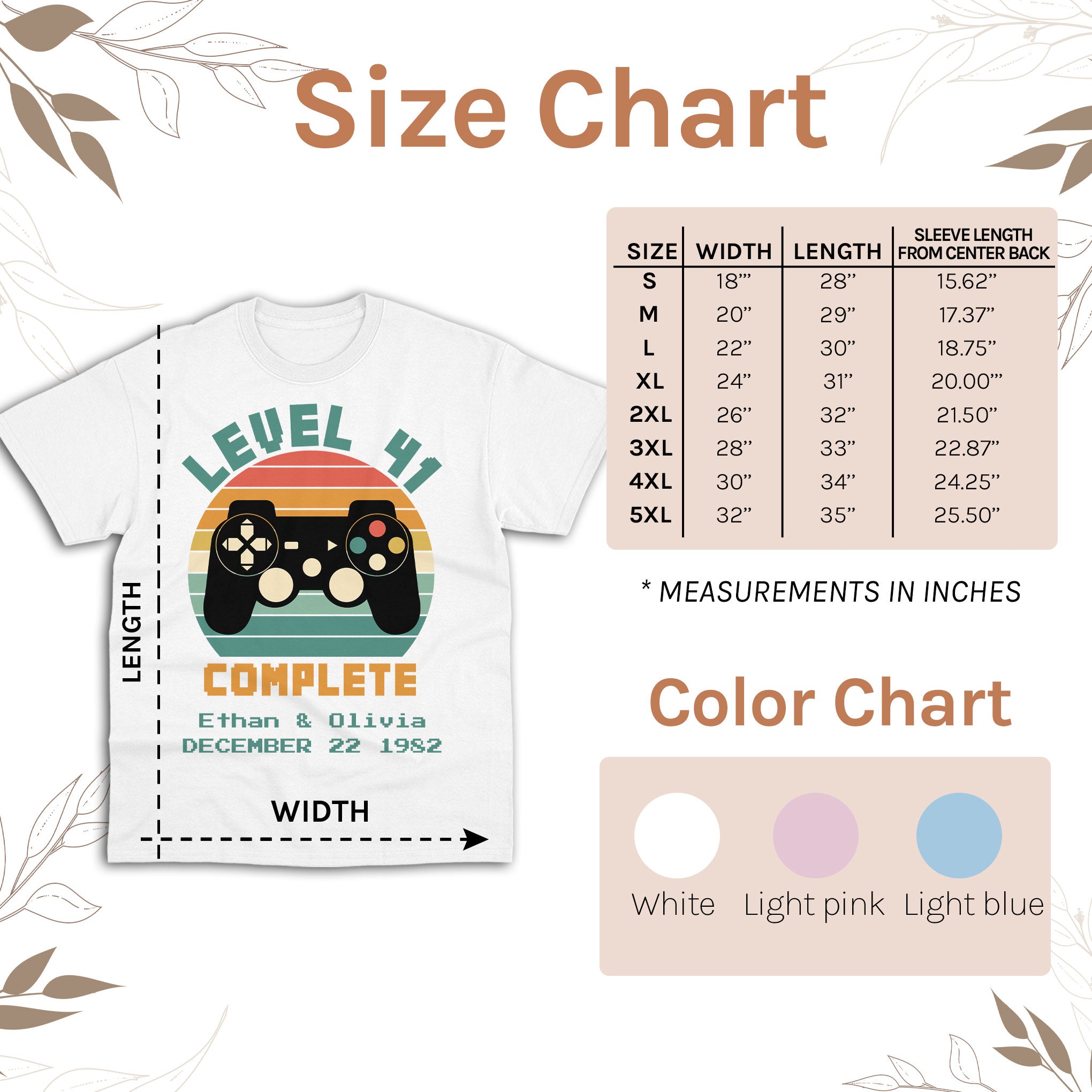 Level 41 Complete - Personalized 41 Year Anniversary gift for him for her - Custom Tshirt - Elizabeth Fashions