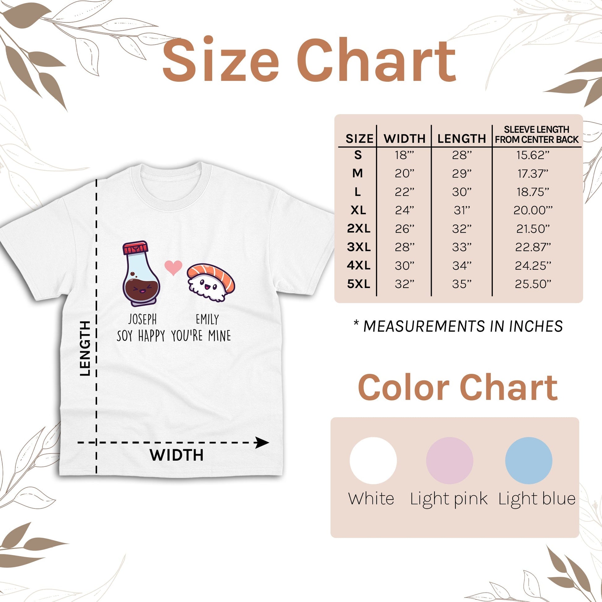 Soy Happy You're Mine - Personalized Anniversary or Valentine's Day gift for him for her - Custom Tshirt - Elizabeth Fashions