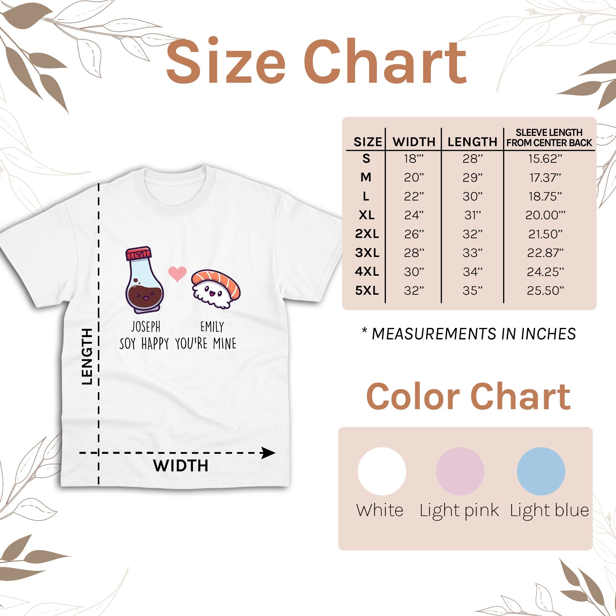 Soy Happy You're Mine - Personalized Anniversary or Valentine's Day gift for him for her - Custom Tshirt - Elizabeth Fashions