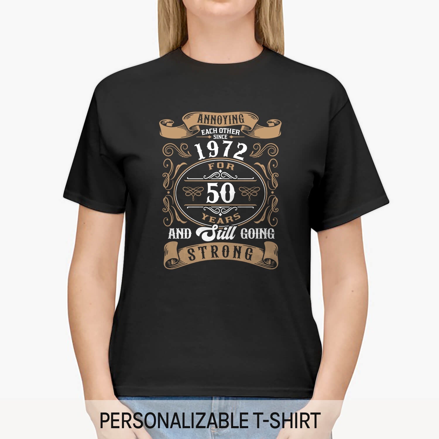 Annoying Each Other For 50 Years - Personalized 50 Year Anniversary gift for Husband or Wife - Custom Tshirt - Elizabeth Fashions
