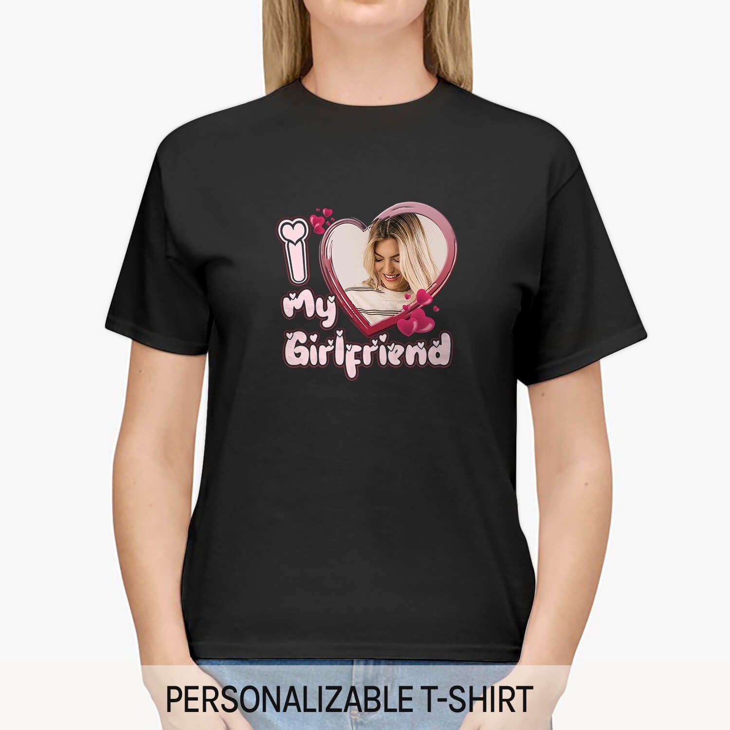 I Love My Girlfriend - Personalized Anniversary or Valentine's Day gift for Boyfriend - Custom Tshirt - Elizabeth Fashions
