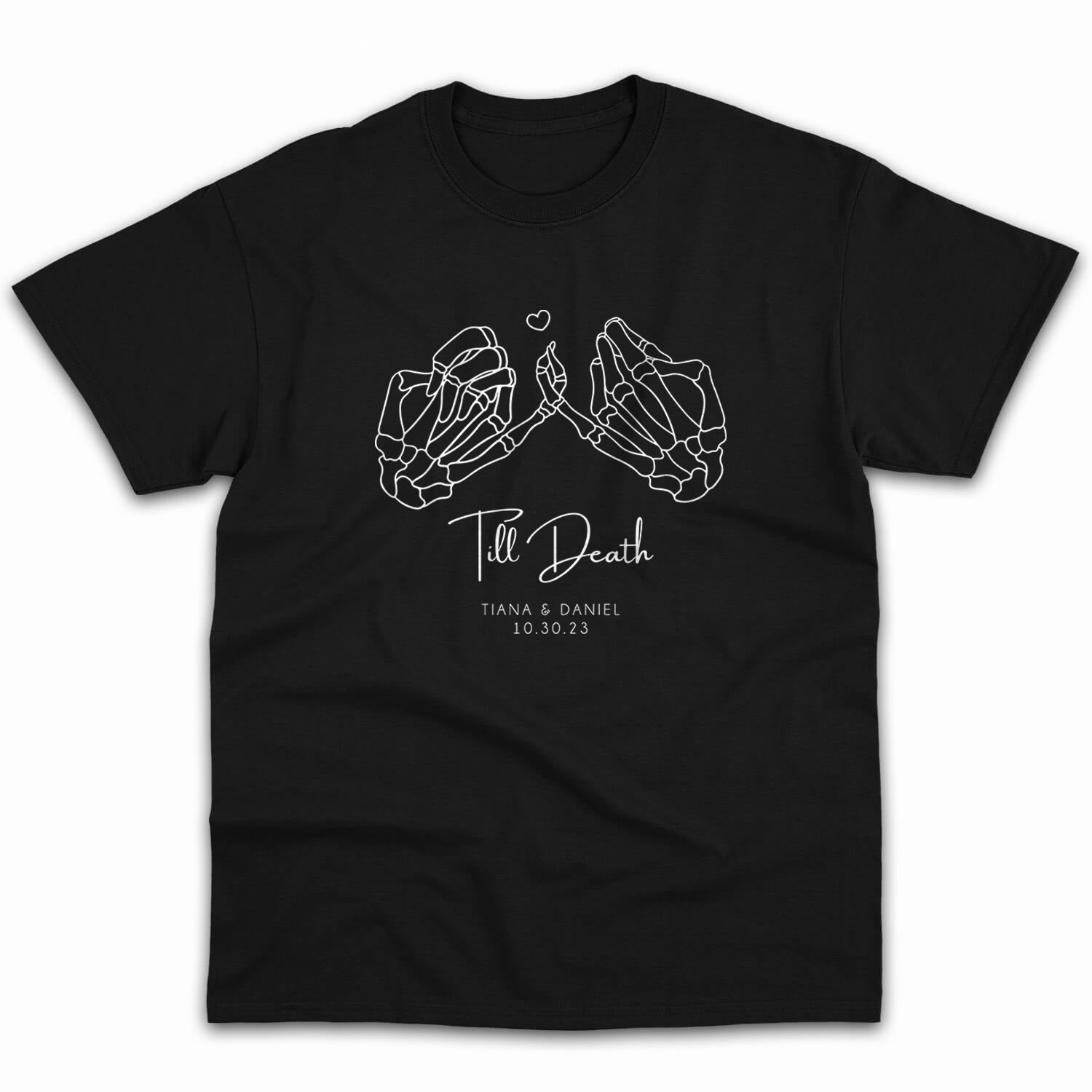 Til Death - Personalized Anniversary or Halloween gift for Boyfriend or Girlfriend - Custom Tshirt - Elizabeth Fashions