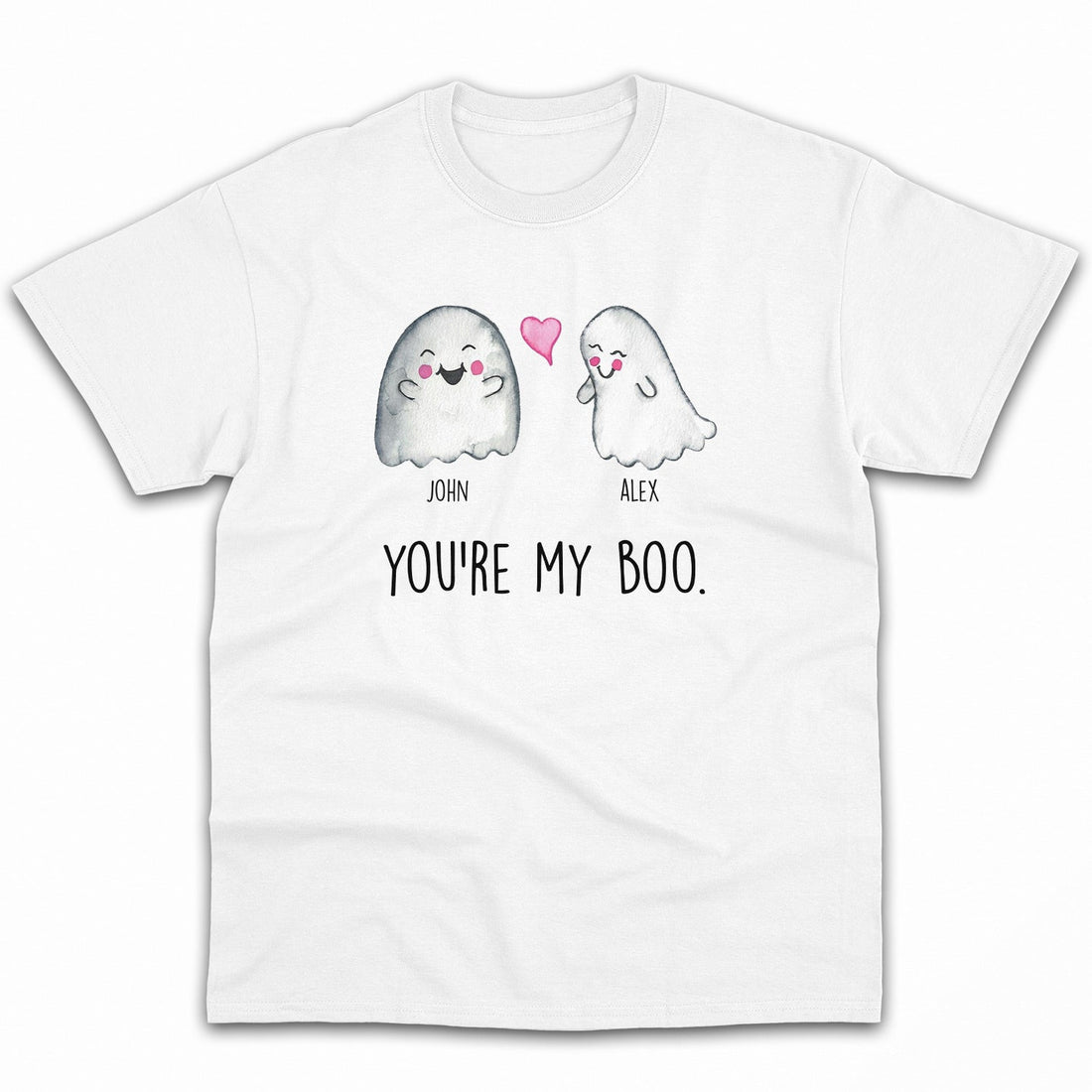 You're My Boo - Personalized Anniversary, Valentine's Day or Halloween gift for Boyfriend or Girlfriend - Custom Tshirt - Elizabeth Fashions
