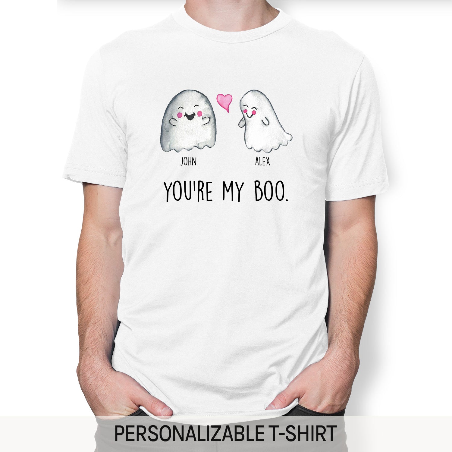 You're My Boo - Personalized Anniversary, Valentine's Day or Halloween gift for Boyfriend or Girlfriend - Custom Tshirt - Elizabeth Fashions
