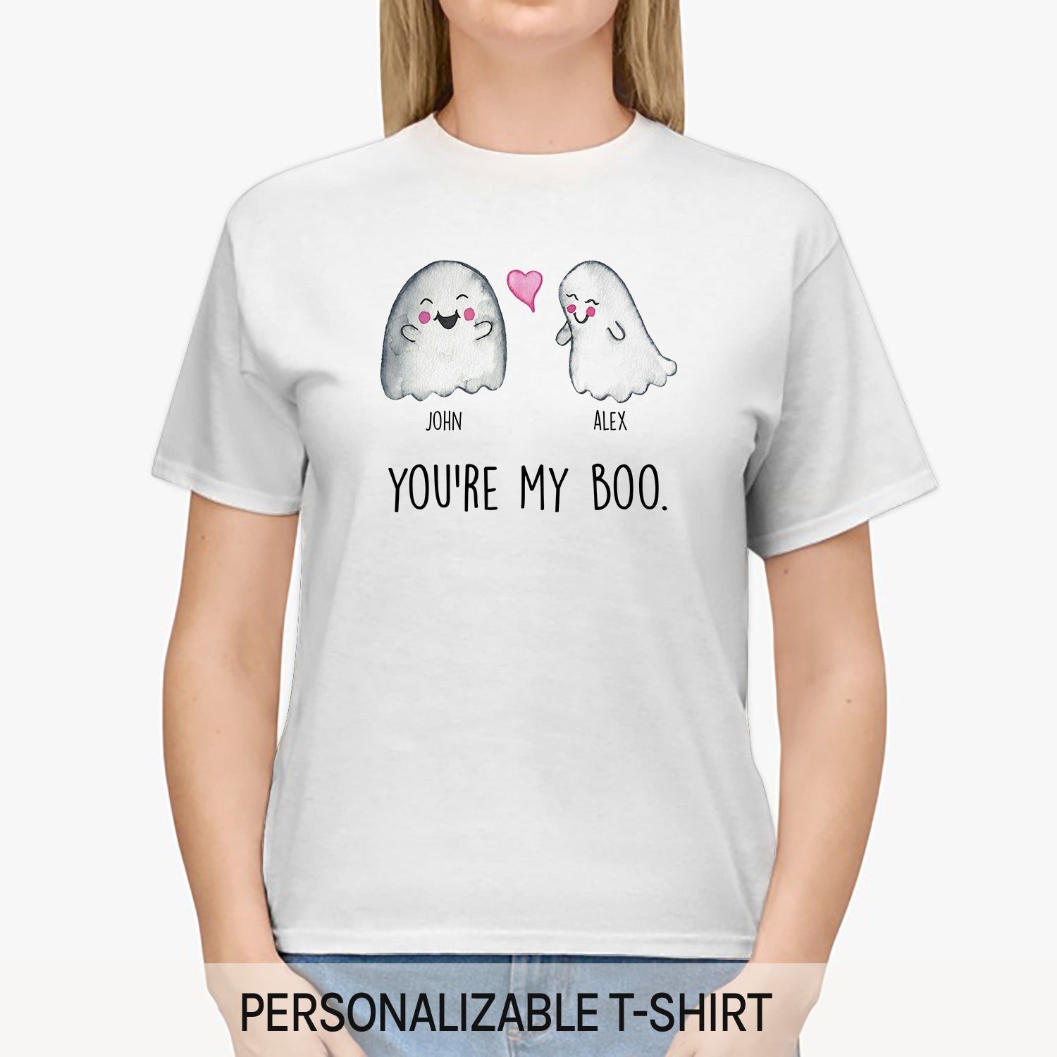 You're My Boo - Personalized Anniversary, Valentine's Day or Halloween gift for Boyfriend or Girlfriend - Custom Tshirt - Elizabeth Fashions