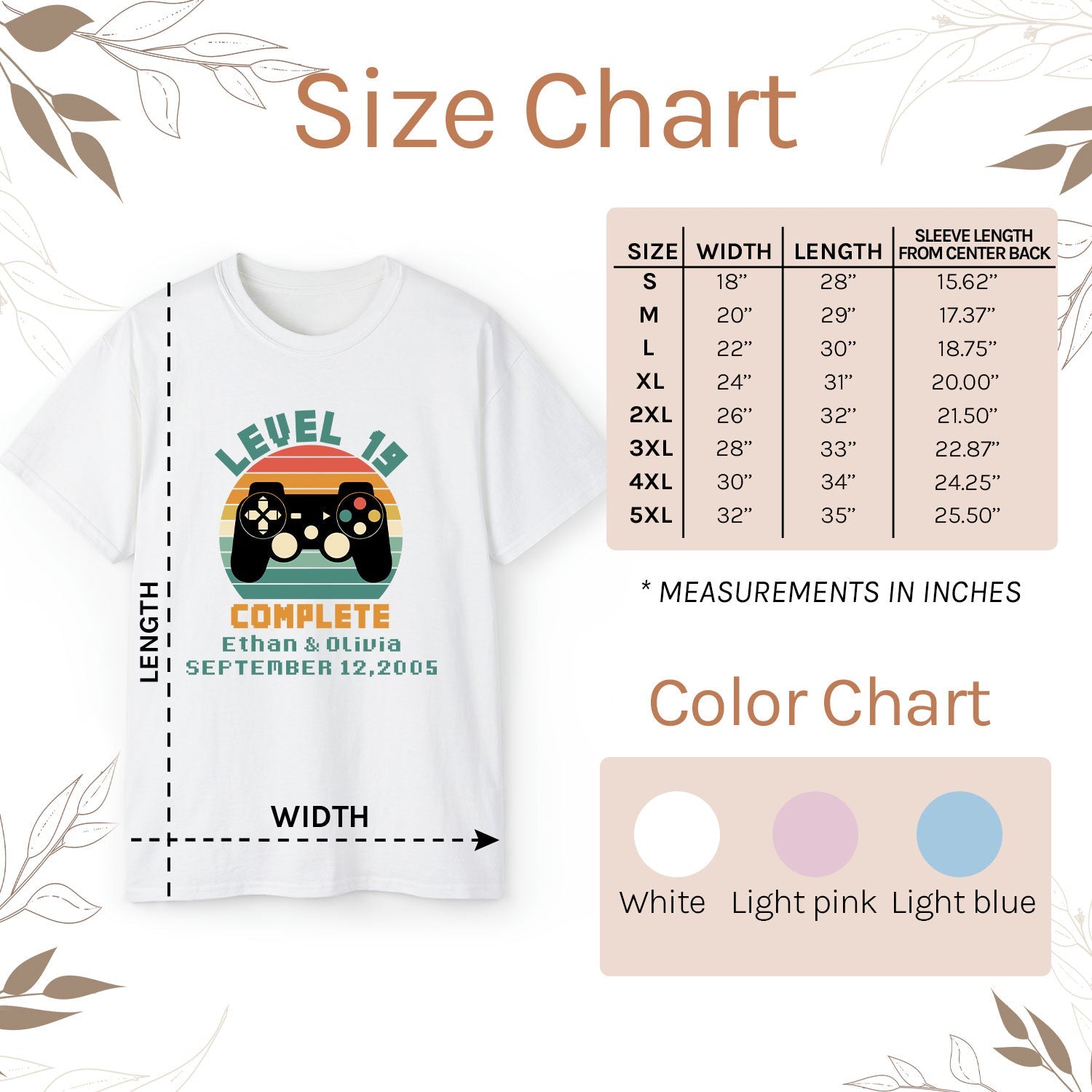Level 19 Complete - Personalized 19 Year Anniversary gift For Husband or Wife - Custom T-shirt - Elizabeth Fashions
