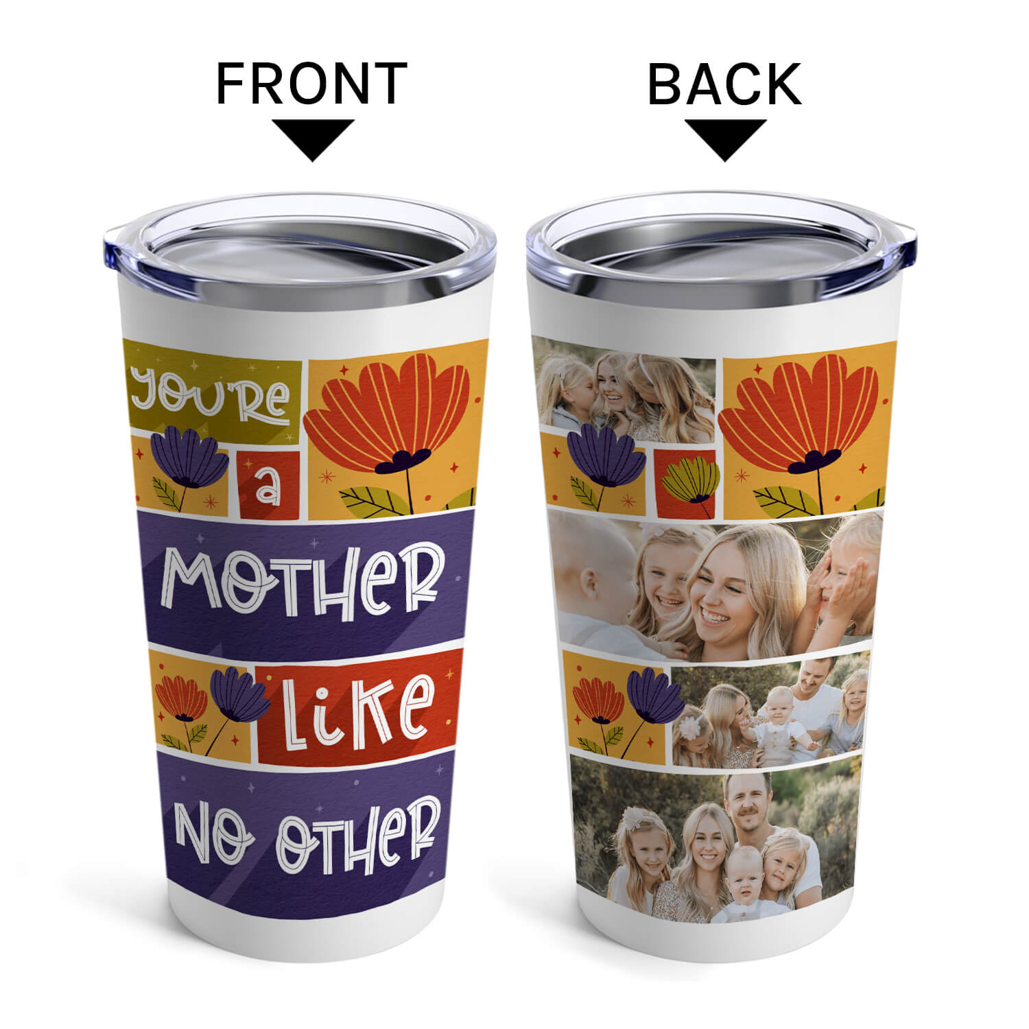 You're A Mother Like No Other - Personalized gift For Mom - Custom Tumbler - Elizabeth Fashions