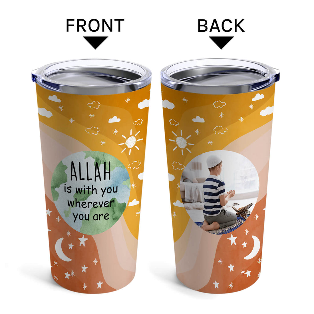 Allah Is With You Wherever You Are - Personalized gift - Custom Tumbler - Elizabeth Fashions