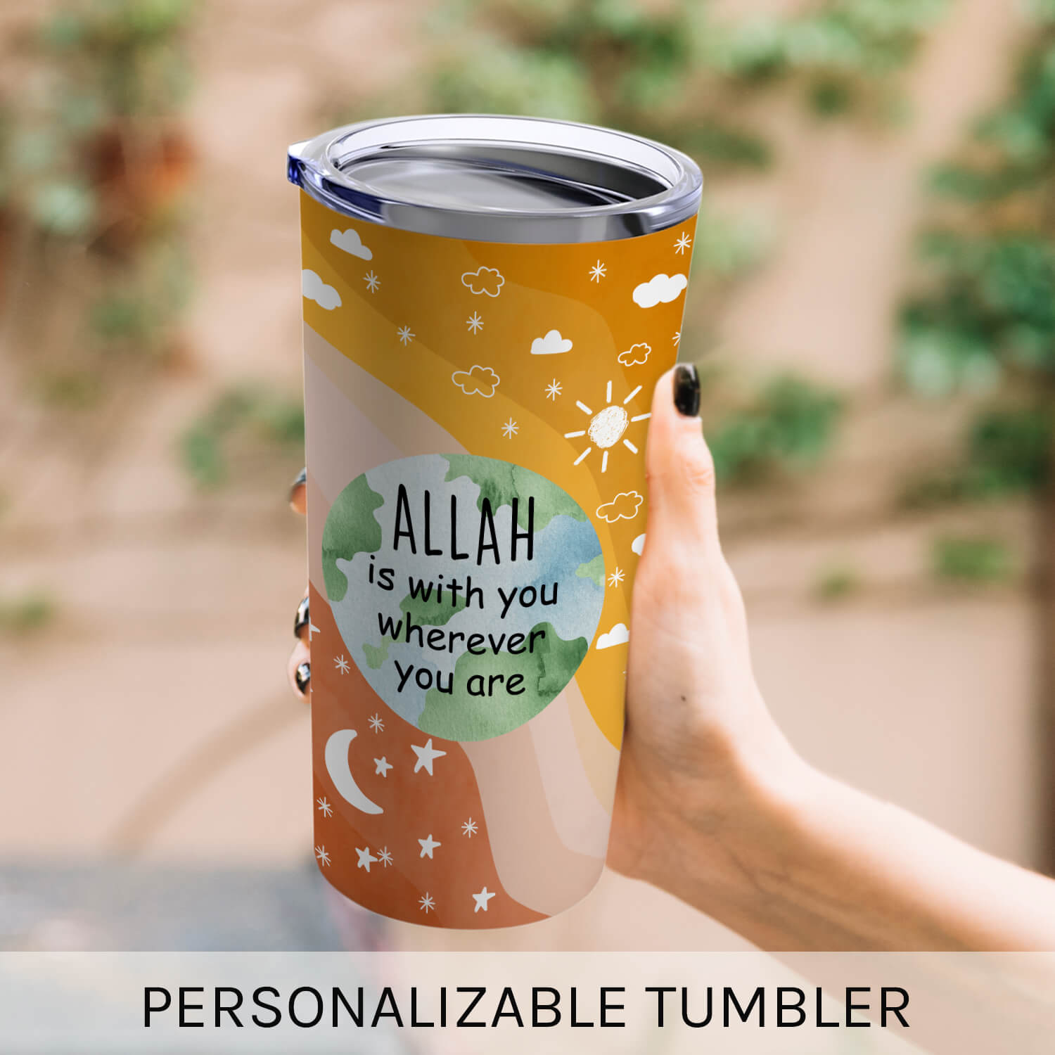 Allah Is With You Wherever You Are - Personalized gift - Custom Tumbler - Elizabeth Fashions