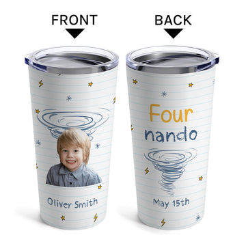 Four Nado - Personalized 4th Birthday gift For 4 Year Old - Custom Tumbler - Elizabeth Fashions
