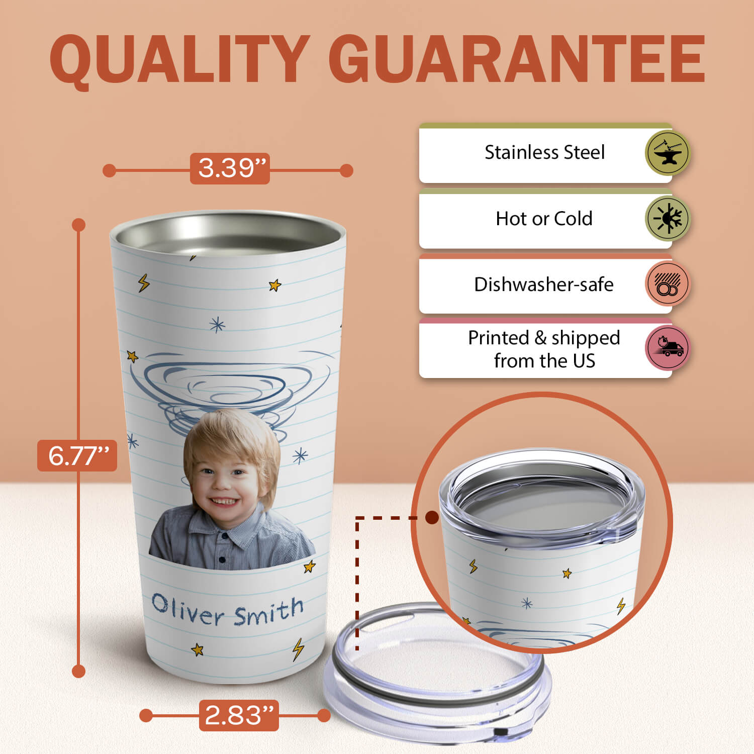 Four Nado - Personalized 4th Birthday gift For 4 Year Old - Custom Tumbler - Elizabeth Fashions