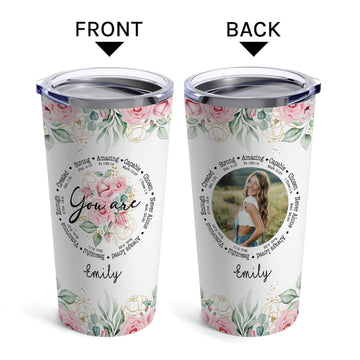 Inspirational Christian Woman Gift - Personalized gift For Friends - Custom Tumbler - Elizabeth Fashions