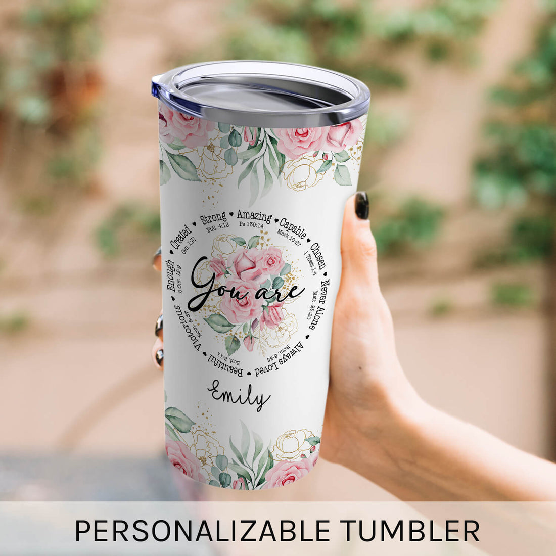 Inspirational Christian Woman Gift - Personalized gift For Friends - Custom Tumbler - Elizabeth Fashions