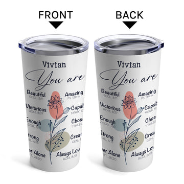 You Are Religious Inspirational Gift - Personalized gift For Friends - Custom Tumbler - Elizabeth Fashions