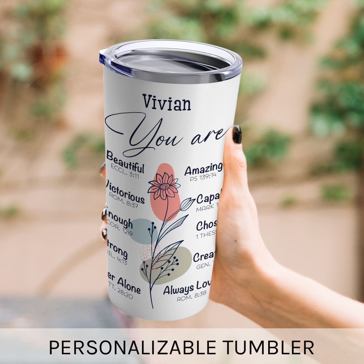 You Are Religious Inspirational Gift - Personalized gift For Friends - Custom Tumbler - Elizabeth Fashions
