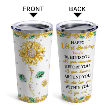 Eighteen And Fabulous - Personalized 18th BIrthday gift For 18 Year Old - Custom Tumbler - Elizabeth Fashions