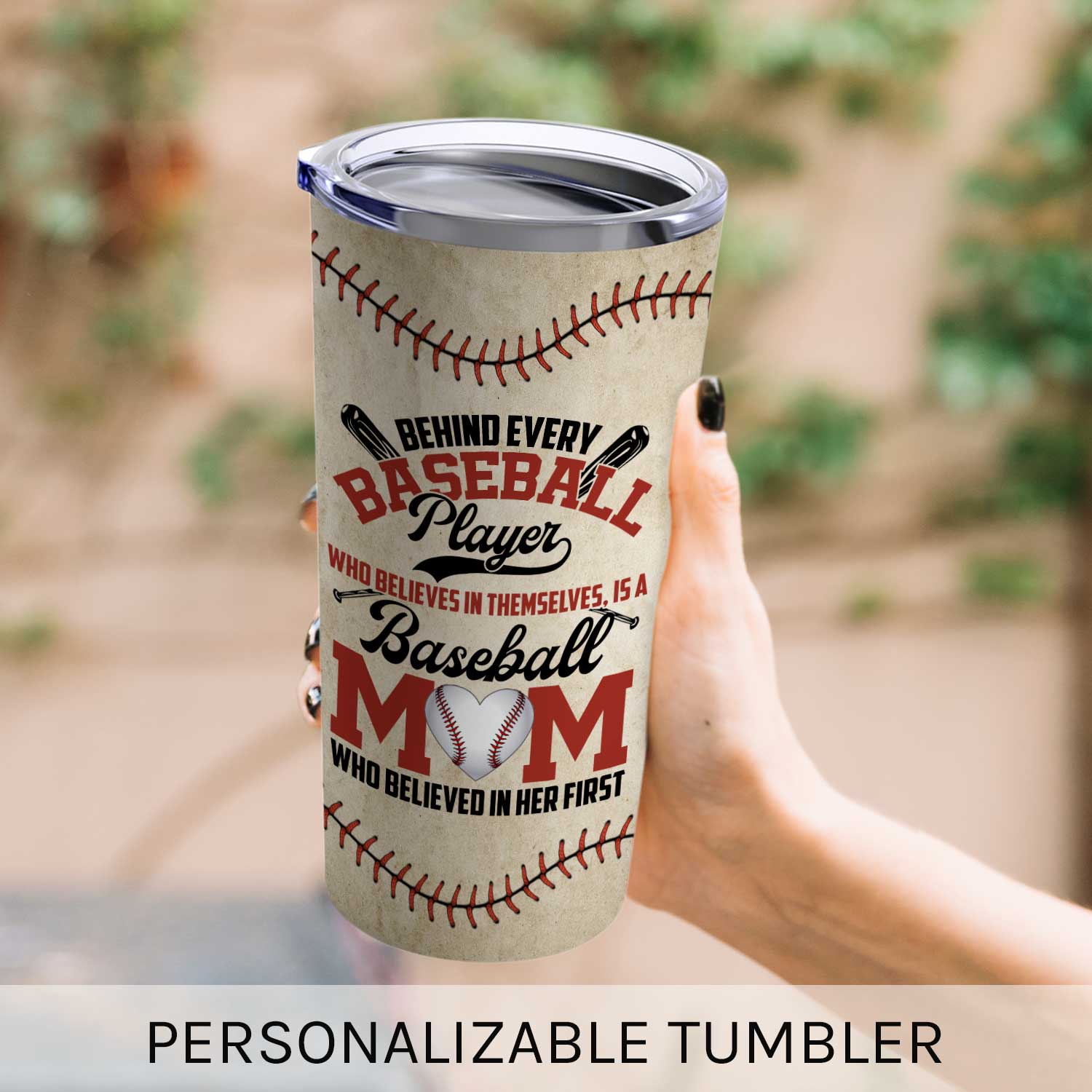 Behind Every Baseball Player - Personalized gift For Baseball Mom - Custom Tumbler - Elizabeth Fashions