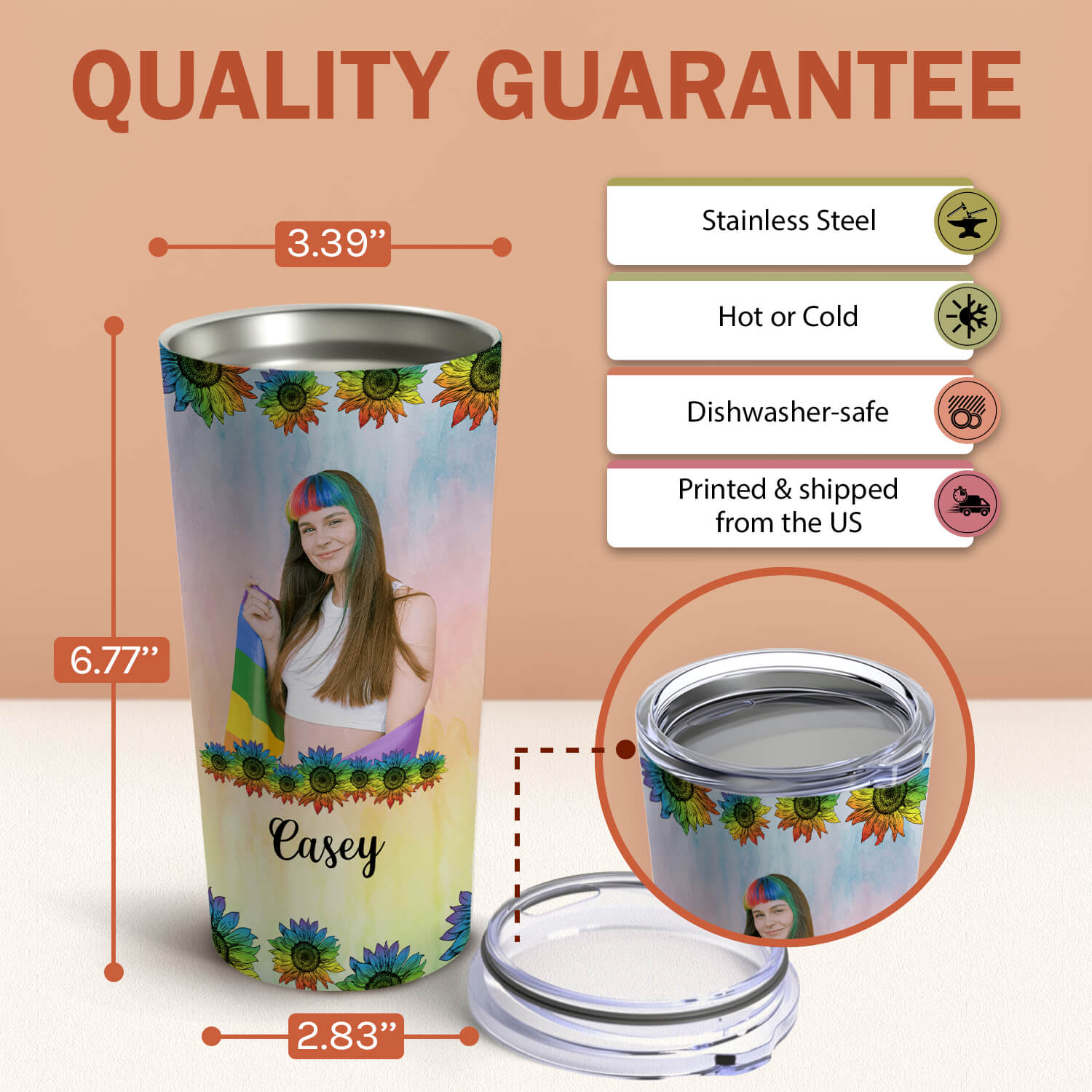 I Am Who I'm Meant To Be - Personalized gift For LGBT - Custom Tumbler - Elizabeth Fashions