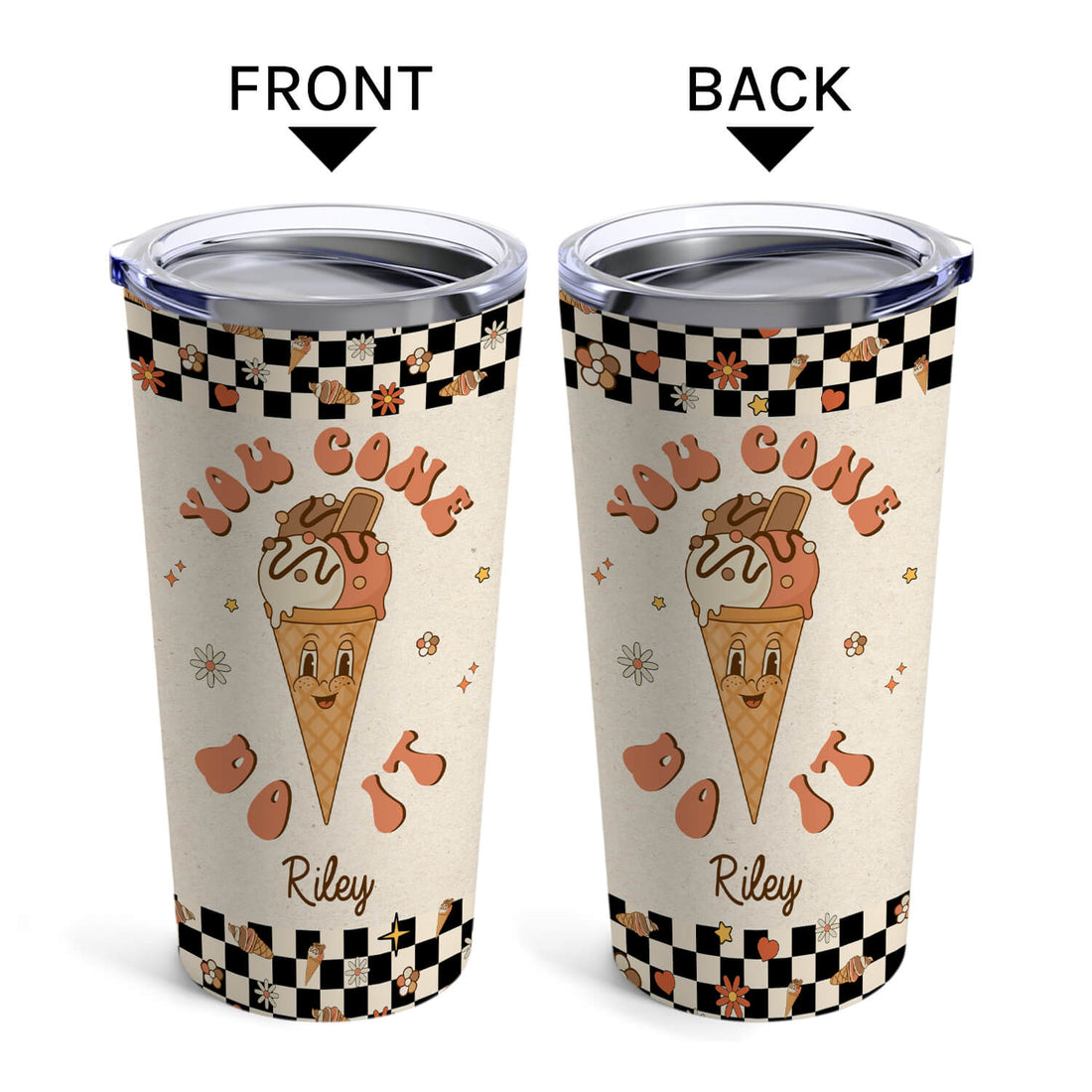 You Cone Do It - Personalized gift - Custom Tumbler - Elizabeth Fashions