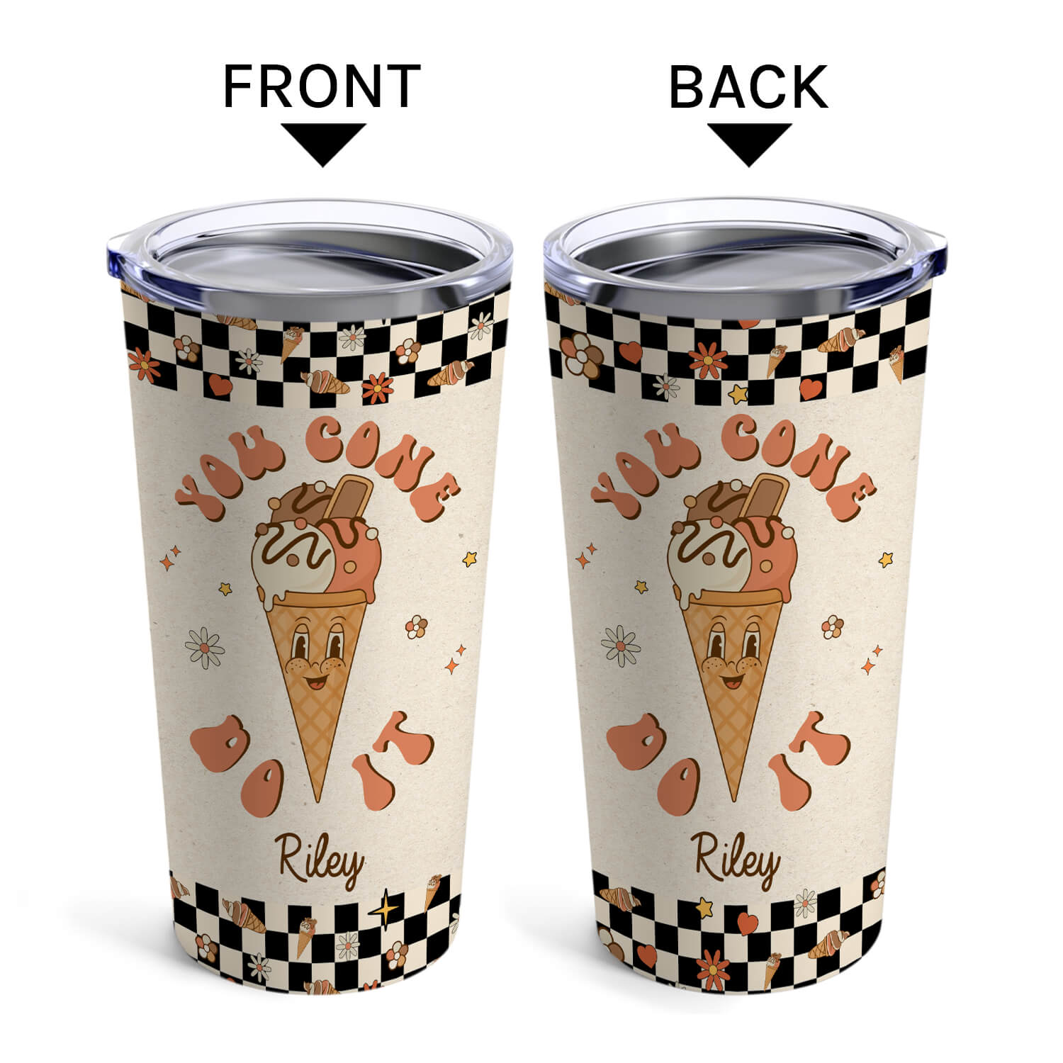 You Cone Do It - Personalized gift - Custom Tumbler - Elizabeth Fashions