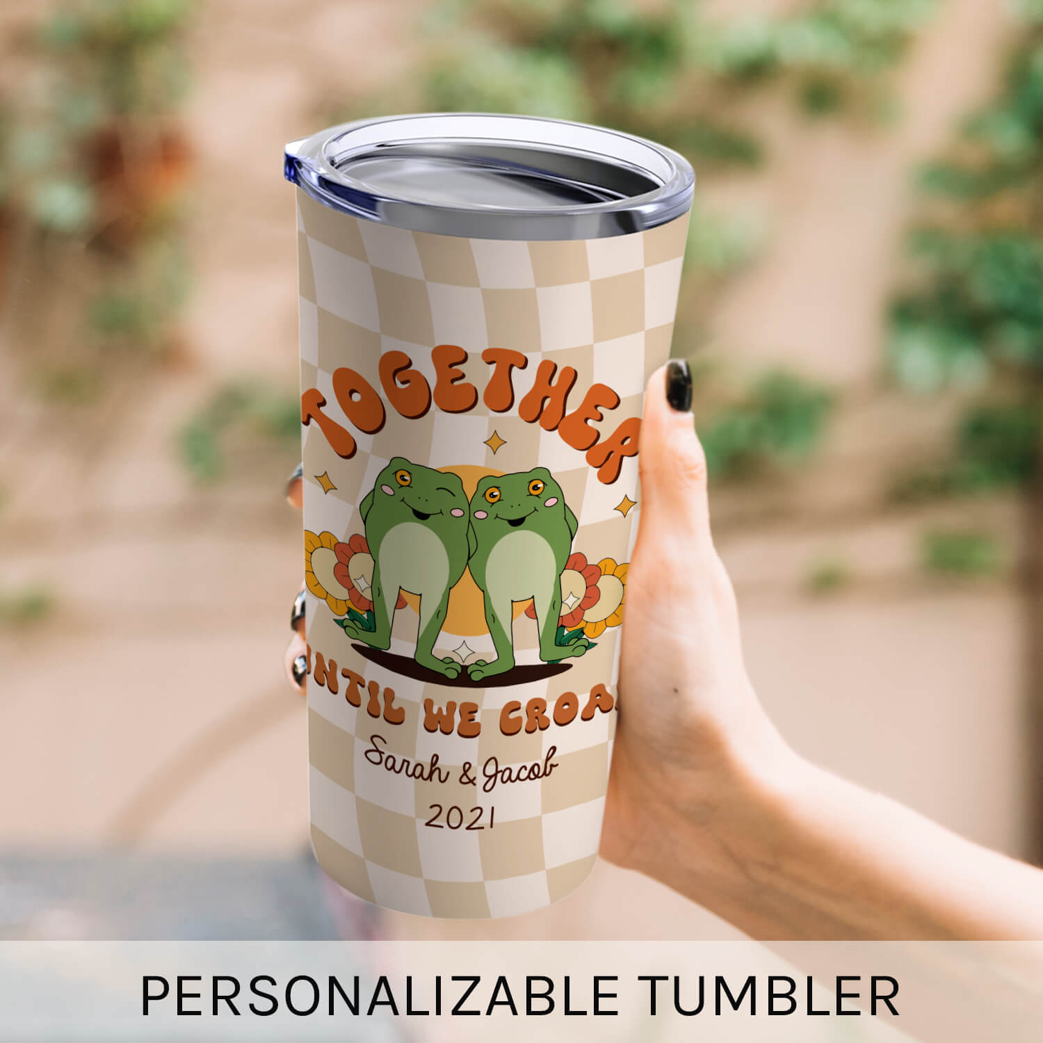 Together Until We Croak - Personalized Anniversary, Valentine's Day, Birthday or Christmas gift For Him or Her - Custom Tumbler - Elizabeth Fashions