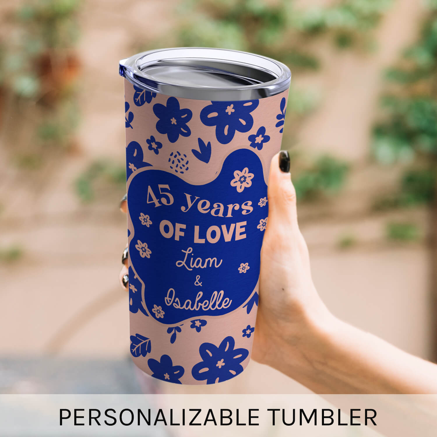 45 Years Of Love - Personalized 45 Year Anniversary gift For Parents, Husband or Wife - Custom Tumbler - Elizabeth Fashions