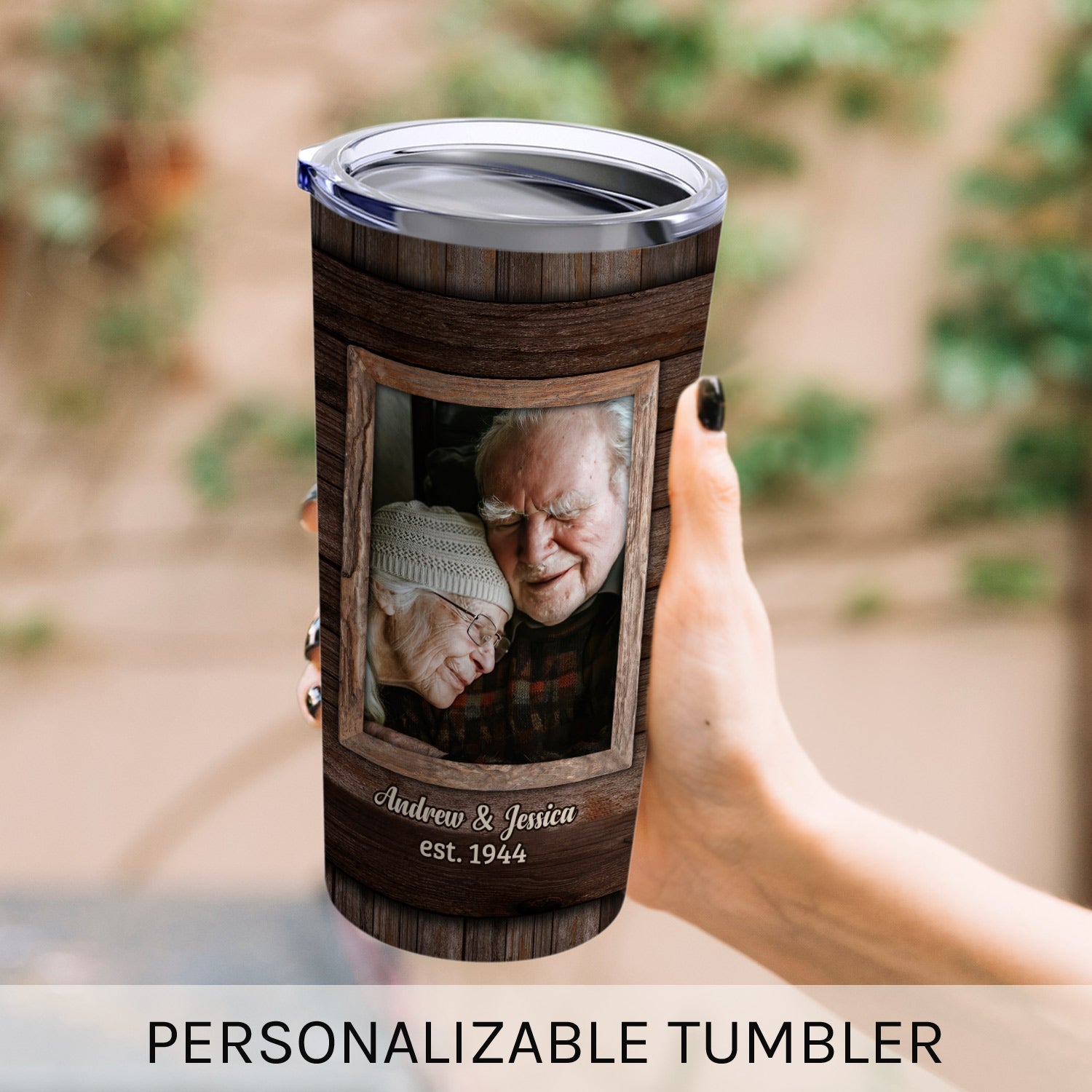Home Is Wherever I'm With You - Personalized 80 Year Anniversary gift For Parents, Husband or Wife - Custom Tumbler - Elizabeth Fashions
